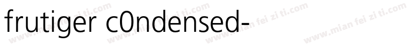 frutiger c0ndensed字体转换
